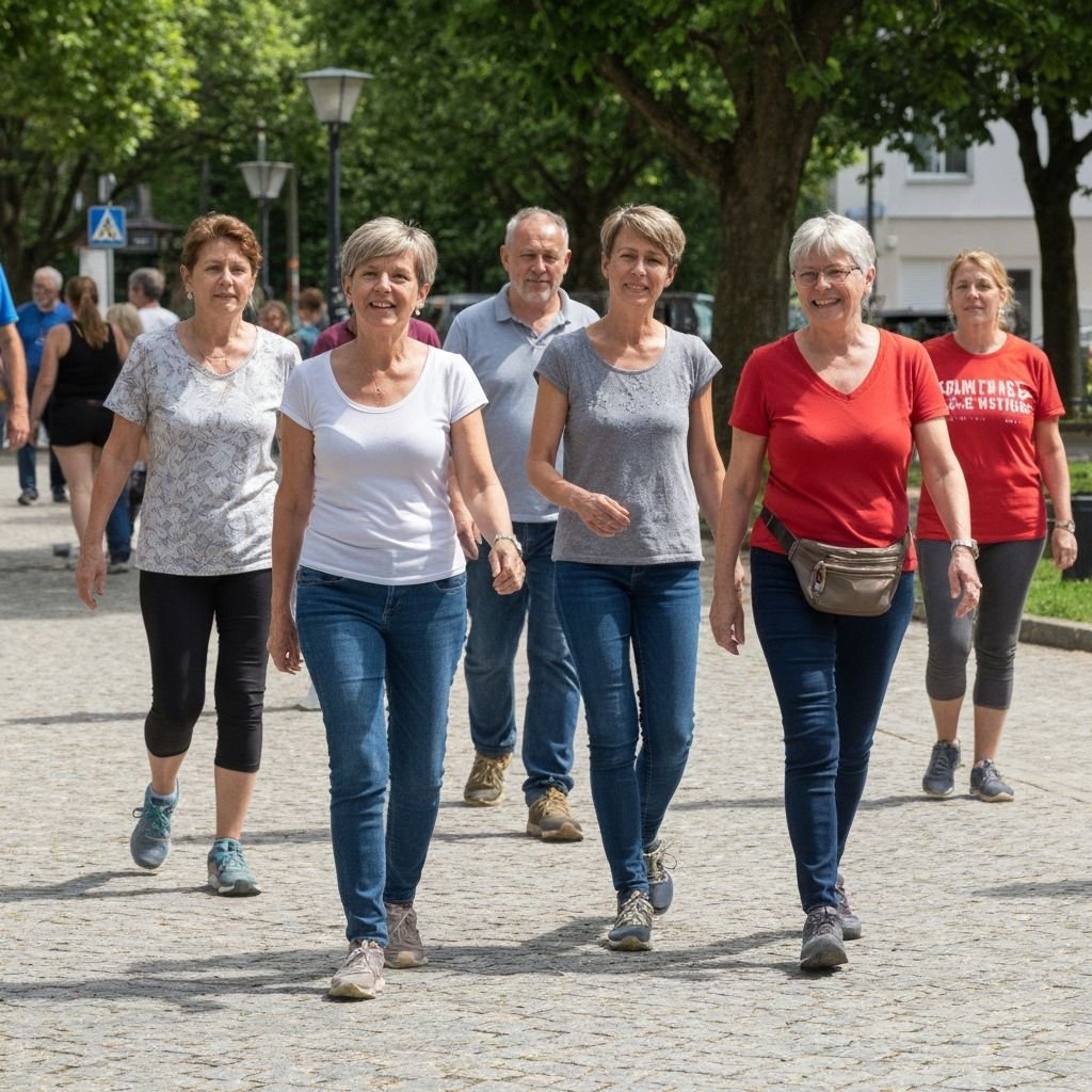 Group walking together